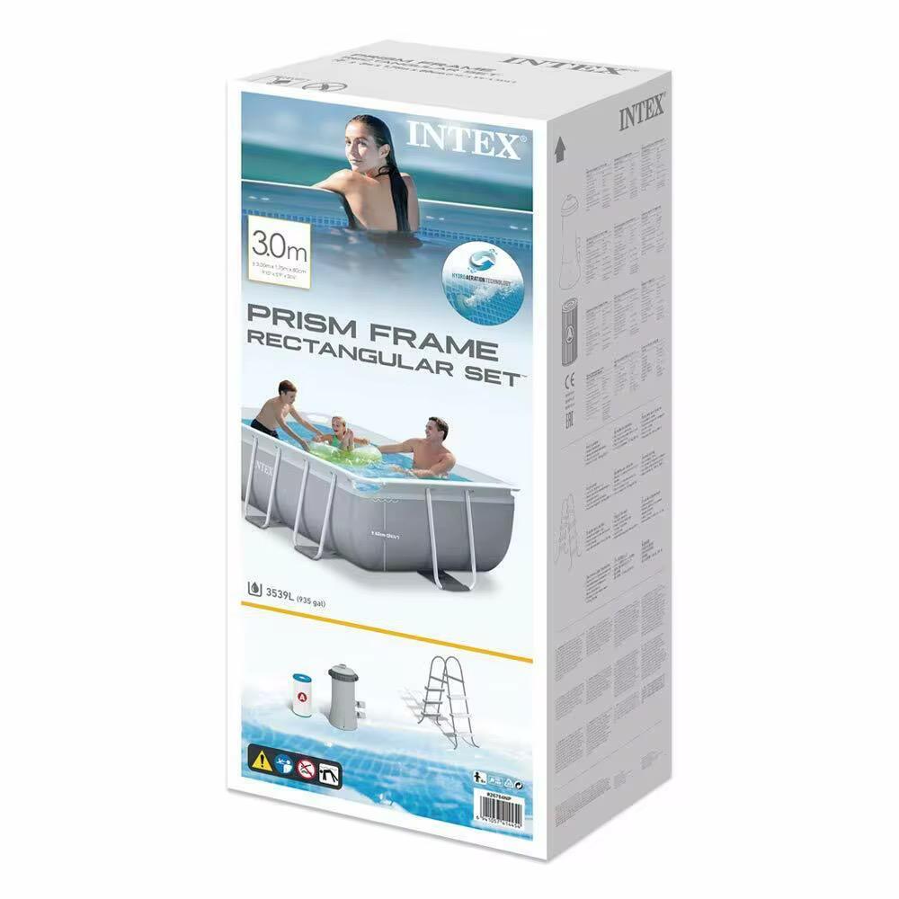 Piscine hors-sol rectangulaire Intex avec accessoires de filtration et d’accès