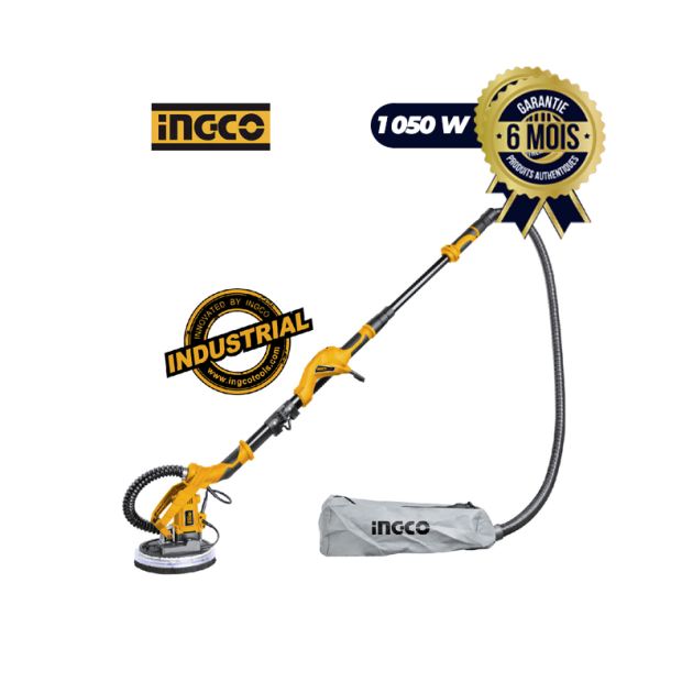 Ponceuse Électrique Pour Cloisons Sèches 1050W Avec Disques De Ponçage De 9" - INGCO DWS10501