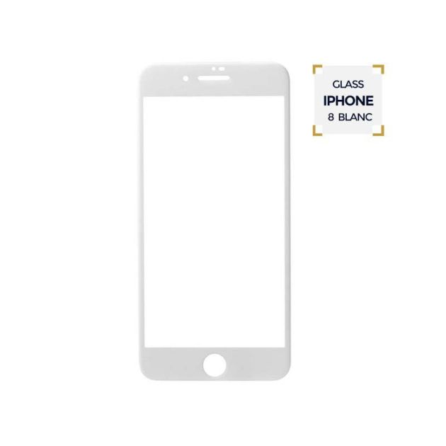 Verre de Protection d'Écran Blanc pour iPhone 8