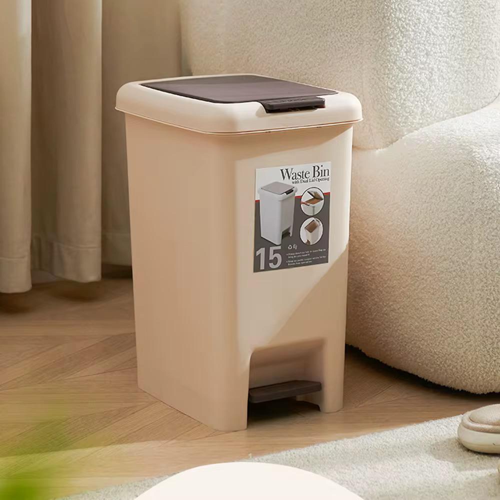 Poubelle en plastique à couvercle