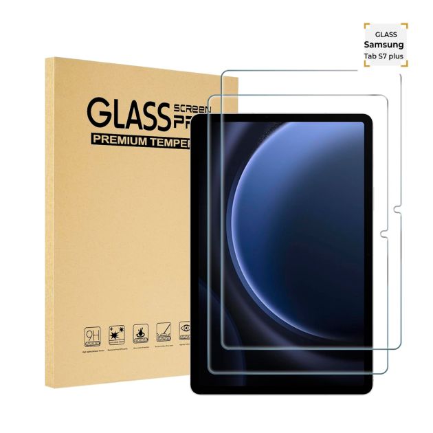 Verre de protection Premium pour Samsung Galaxy Tab S7 Plus / S7 FE / S8 Plus / S9 Plus