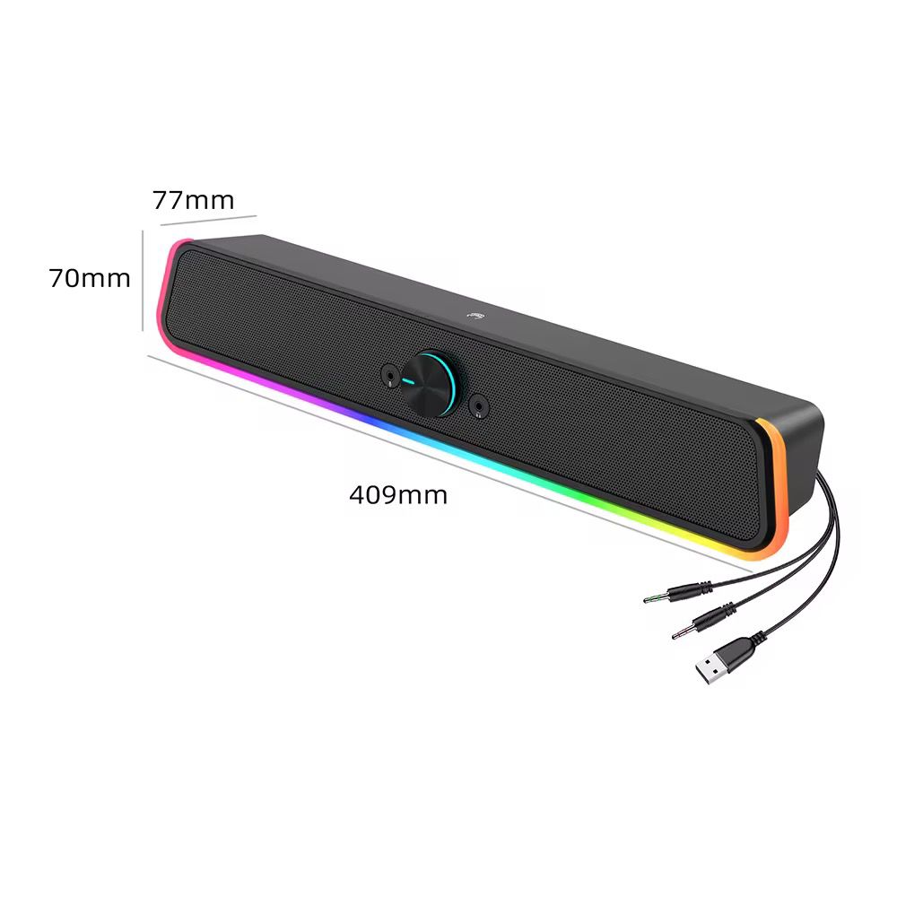 Barre de son avec éclairage RGB