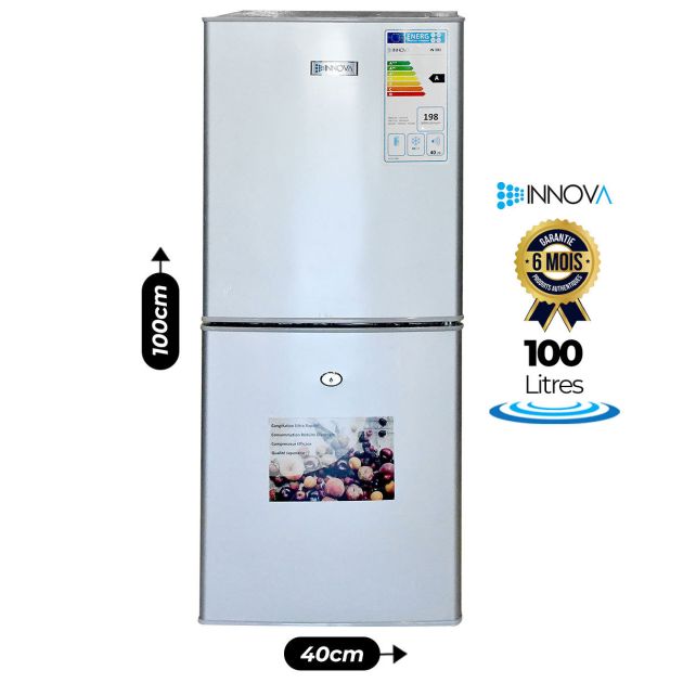 Réfrigérateur double battant Innova - IN181 - 100 L - Gris