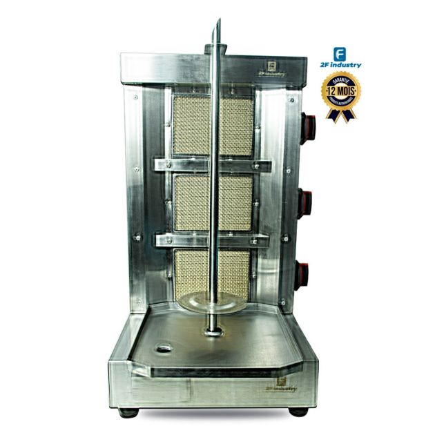 Machine à shawarma/Kebab - 3 foyers à gaz indépendants réglable
