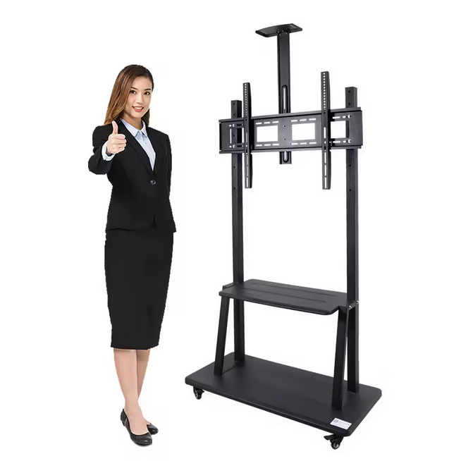 Supports TV universels modernes et robustes 32-70 pouces chariot de sol TV support de chariot de télévision mobile réglable en hauteur