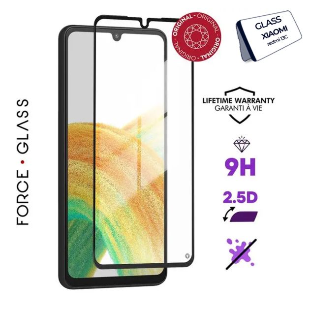 Verre de protection Force Glass Original pour Xiaomi Redmi 13C / Poco C65