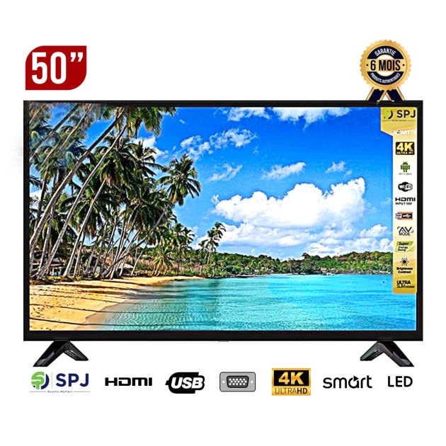 TV Smart spj 50" - Led 4K ultra hd - 4ks50bl32000v - Android avec chrome intégré - serie 2200 - Garantie 6 mois