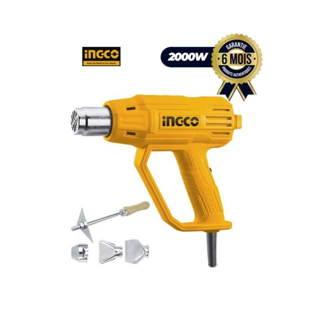 Décapeur thermique - INGCO HG200078 - 2000W - Garantie 6 mois