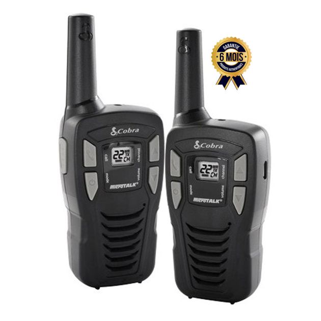 Talkie-walkie Cobra CX112 - Radios bidirectionnelles - Pack de 2 - 6 Mois
