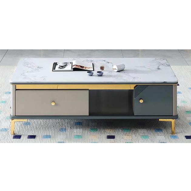 Table basse - HX23002 - 1.2 mètres - Vert/Gris
