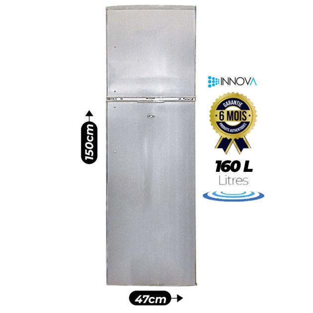 Réfrigérateur Double Battant Innova - IN-227 - 160 Litres - Gris