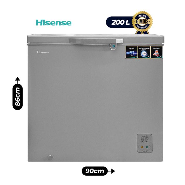 Congelateur Coffre Hisense - FC 330DD4SA - 200L - Gris