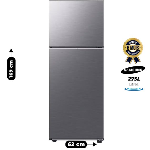 Réfrigérateur double battant SAMSUNG - RT31 - 275 Litres - Gris
