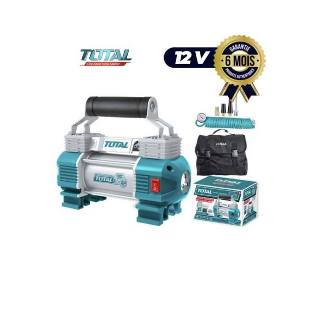 Gonfleur de Pneu Automatique - TOTAL TTAC2506 - 12V - 06 mois