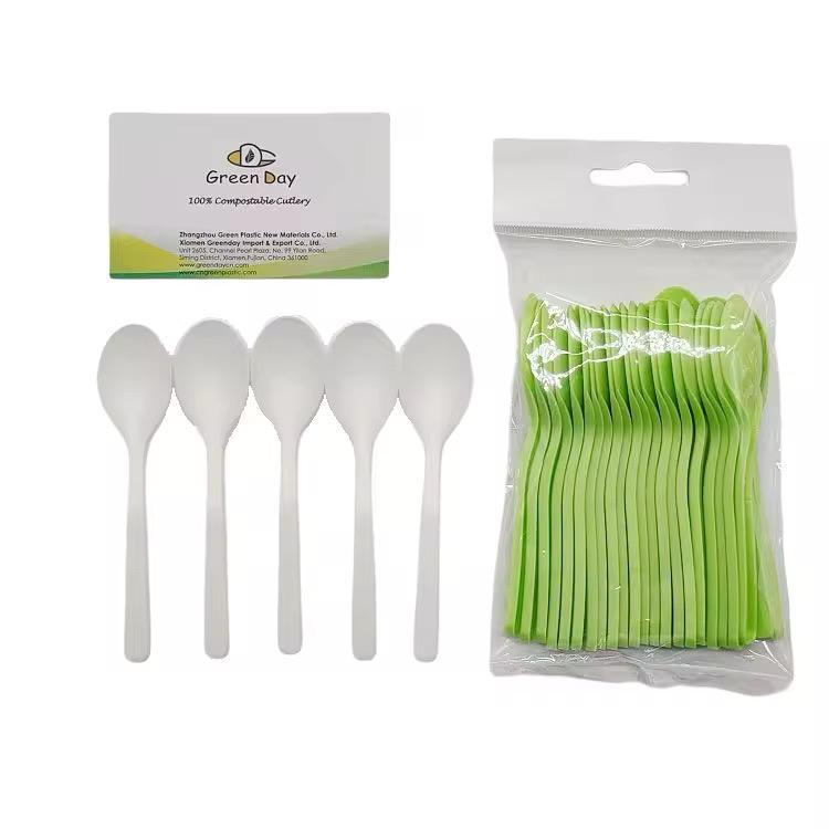 Cuillères compostables en plastique