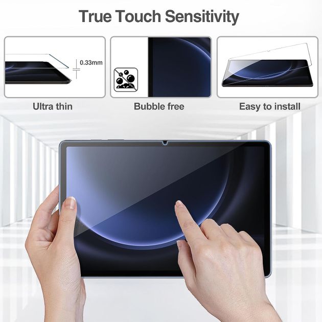 Verre de Protection Ultra-Fin "True Touch Sensitivity" (Multi-Compatibilité Samsung Galaxy Tab)