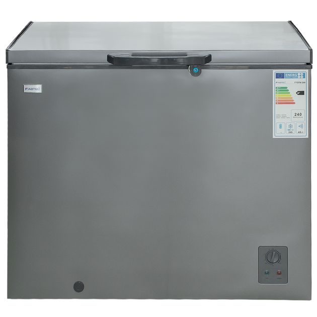 Congélateur coffre à vitres coulissantes - FIABTEC - FTCFW-349W - NoFROST - 245 Litres - Eco Classe A+ - Gris