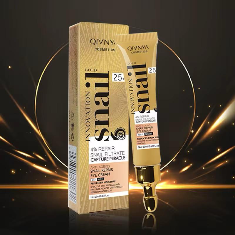 QIVNYA 4% Snail Filtrate Capture Miracle – Anti-Aging Repair Eye Cream