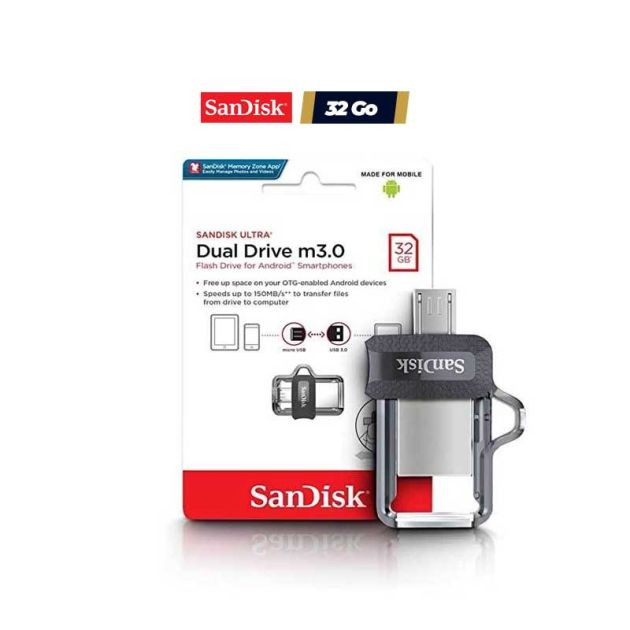 Clé USB ULTRA DUAL DRIVE - M3.0 OTG - 32 GB - SanDisk