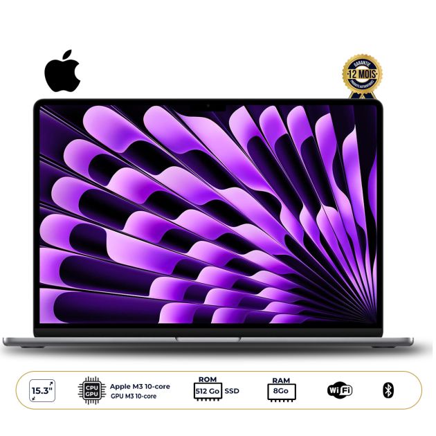 Apple MacBook Air 2024 512 Go - 8 Go de RAM - écran Liquid Retina 13"