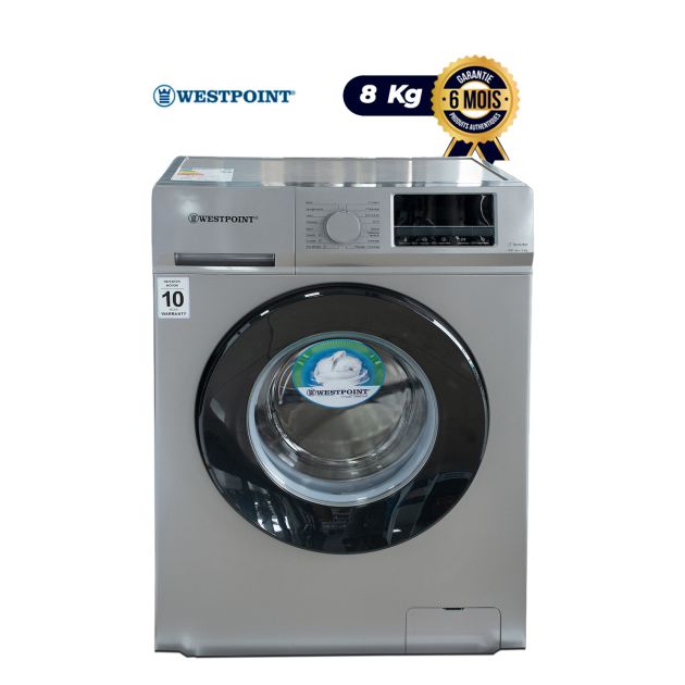 Machine à laver automatique WESTPOINT - 8Kg - INVERTER - WMT-814b23 - 1850W - Argent