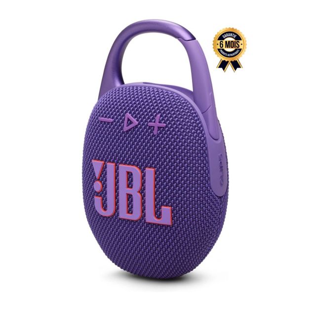 JBL Clip 5 – Mini Enceinte Ultra-portable Étanche avec Son JBL Pro et 12h d’Autonomie - Garantie 6 Mois