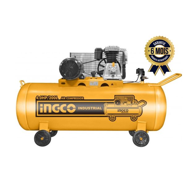 Compresseur D’air - 300L - 5,5 HP - 4,1KW - INGCO AC553001 - 6 mois de garantie