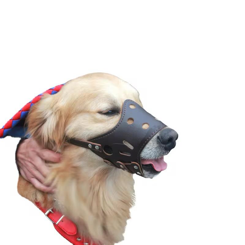 Muselière en cuir pour chien – modèle respirant renforcé
