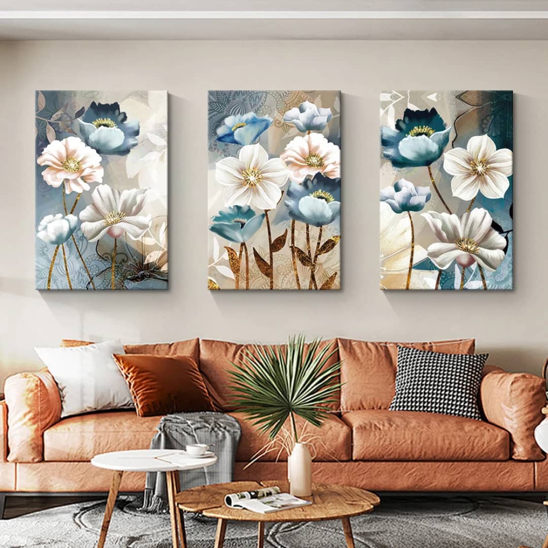 tableau floral moderne