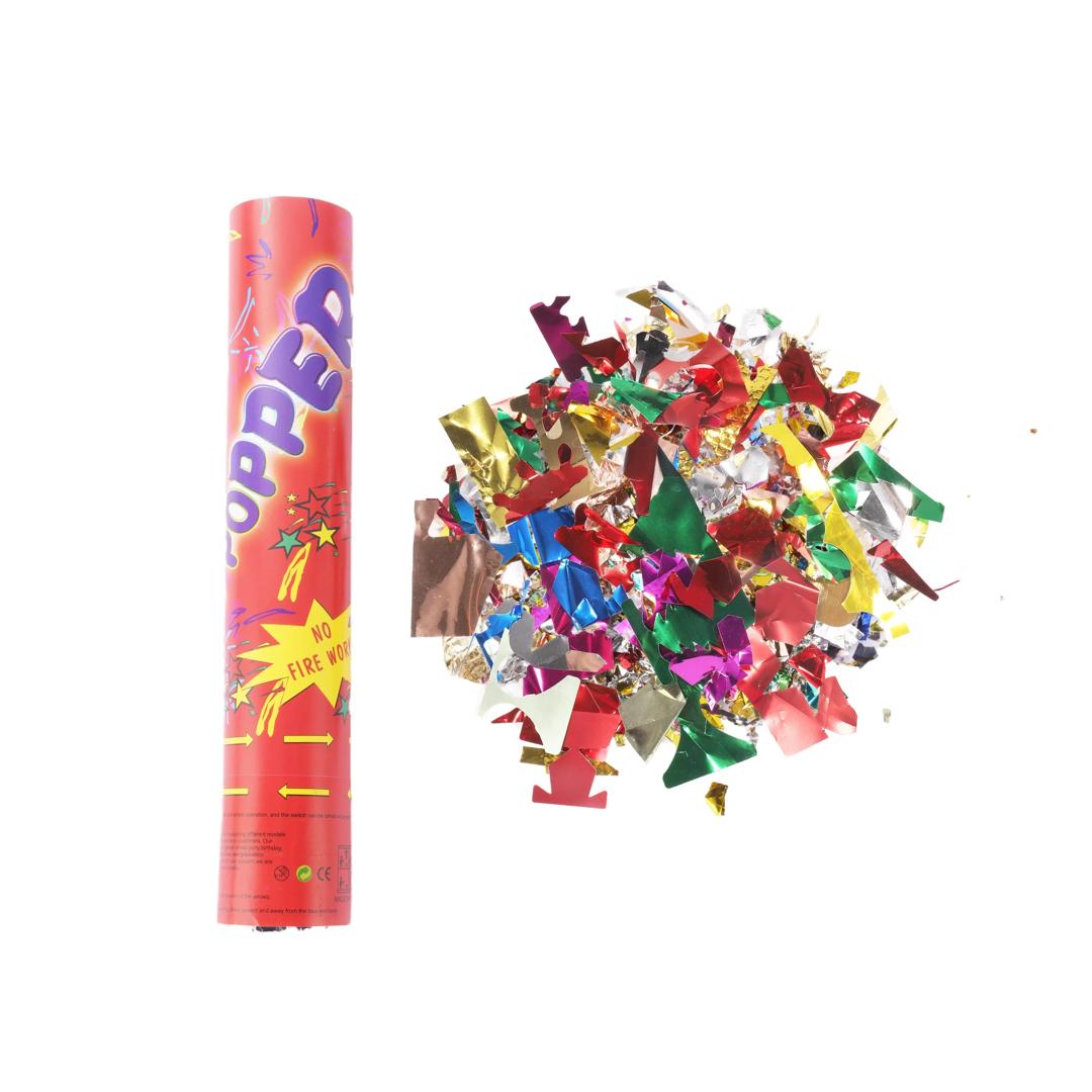 Tube de confettis en papier métallisé