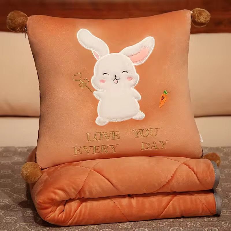 Coussin et plaid assorti