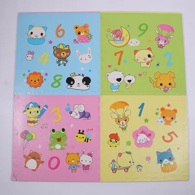 Tapis d'Éveil Nombres et Amis du Monde Animalier
