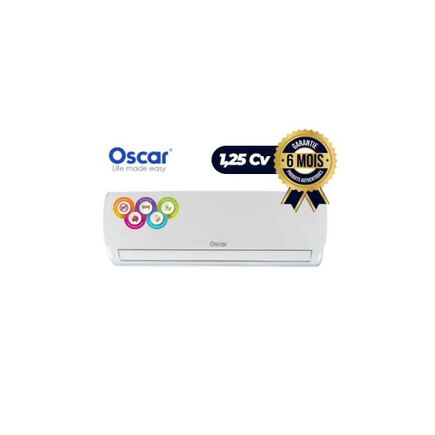 Climatiseur Split 1,25Cv, 9000 BTU – OSCAR – Blanc