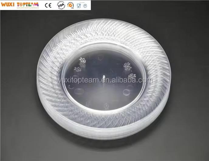 Assiette en plastique transparent