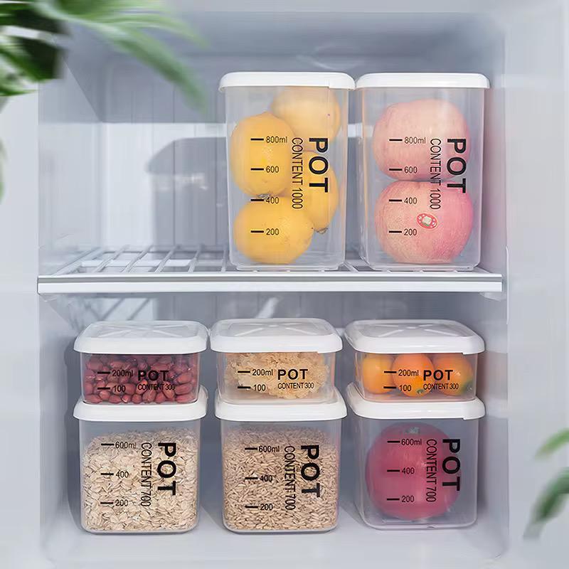 Boîtes de rangement 600 ml empilables avec couvercle