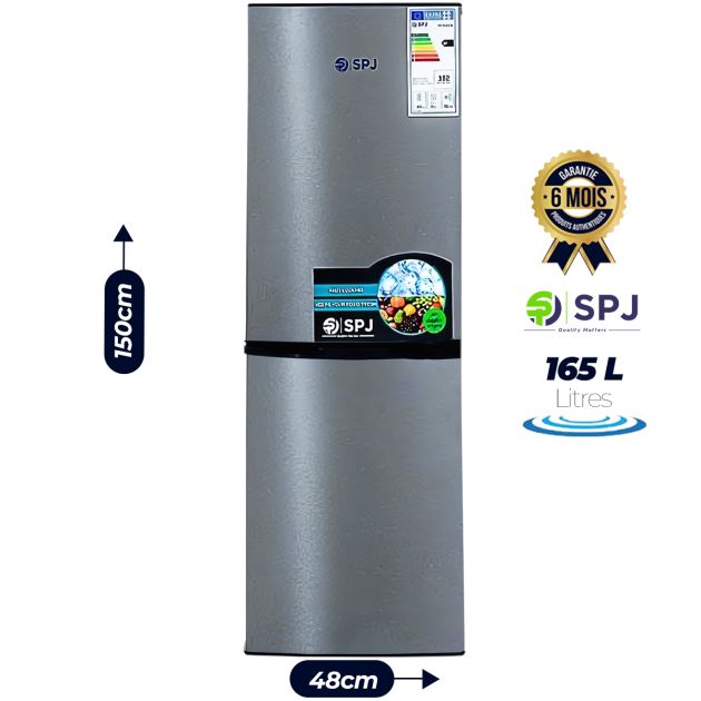 Réfrigérateur Combiné SPJ - RF-BSLV229C - 165L - Consommation A+ - Gris