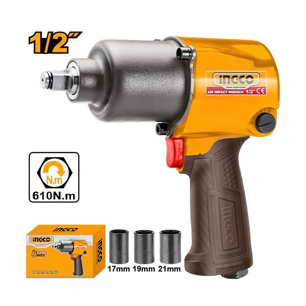 Clé à choc pneumatique - INGCO AIW12562 - 1/2" - 610N - 6 Mois