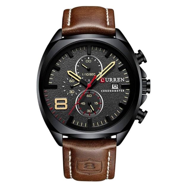 Montres à bracelet en cuir pour hommes