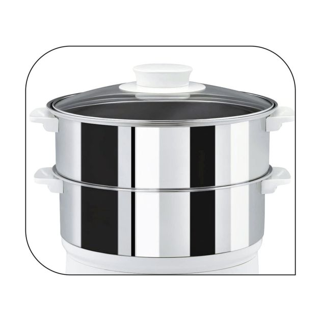 Cuiseur Vapeur Inox Convenient Séries - SEB - VC145100 - 900W - 6L - 2bol
