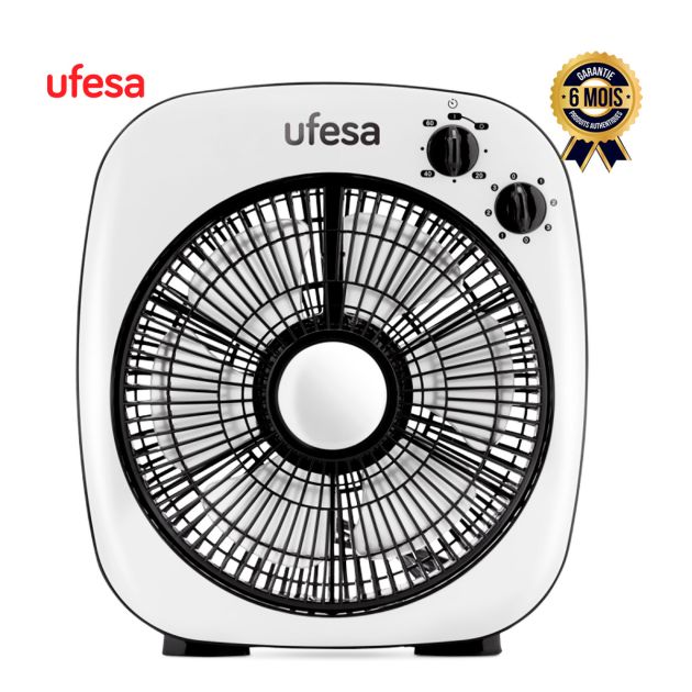 Ventilateur de sol et de table UFESA - BF5030 - UF8410473 - 50W - 3 vitesses - Blanc/noir