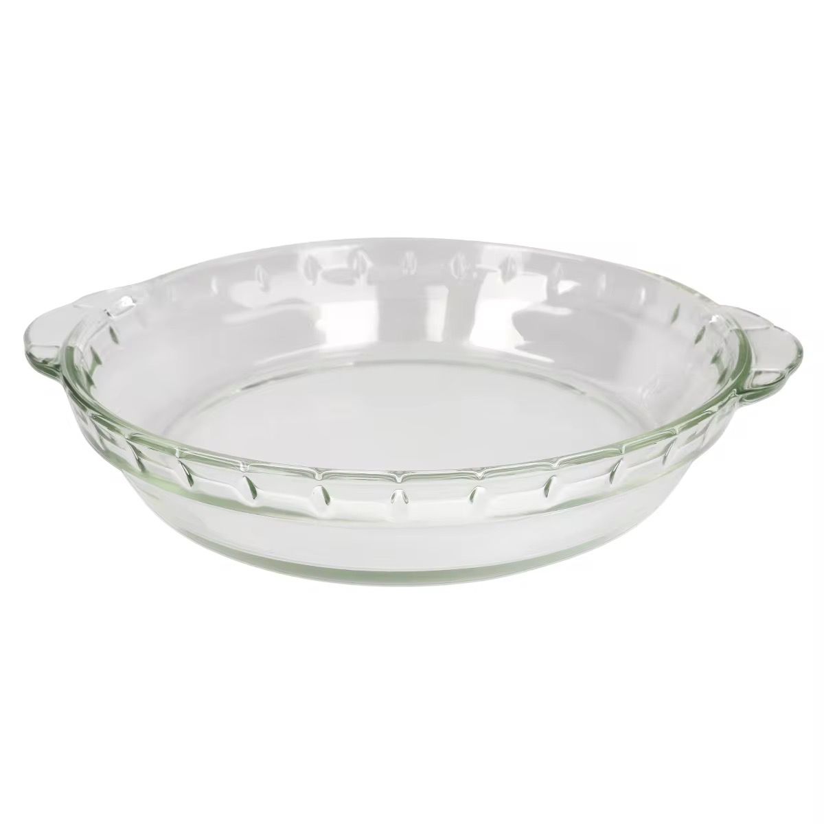 Plat à tarte en verre avec poignées