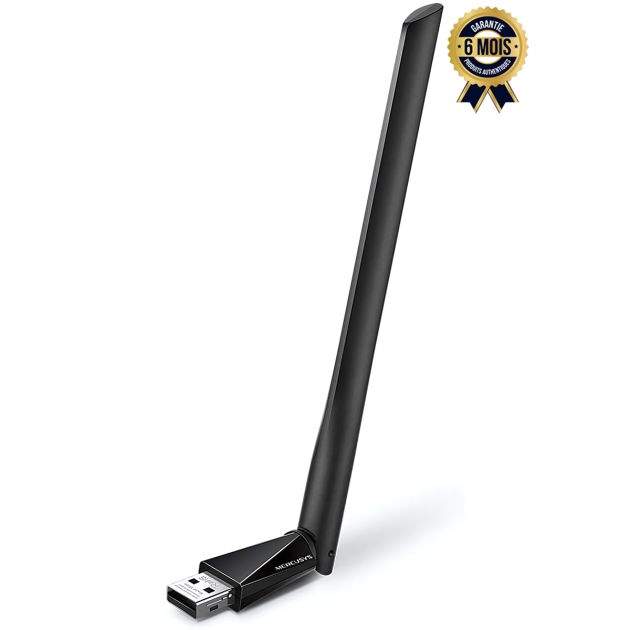 Adaptateur USB WiFi à gain élevé - Bi-bande - Sans Fil - Mercusys MU6H (AC650)