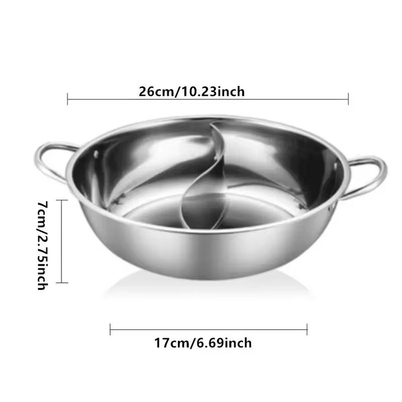 Casserole à fondue en acier inoxydable