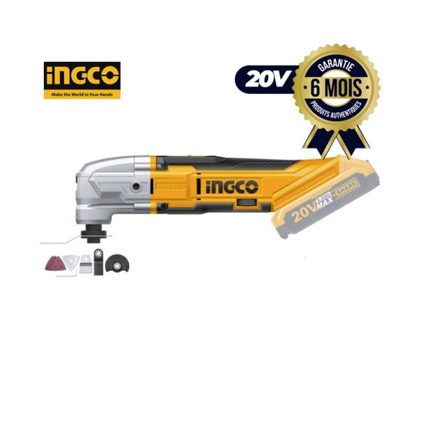 Meuleuse - Outil Multifonctions sans fil Lithium-Ion 20V - INGCO CMLI2001- 06 mois