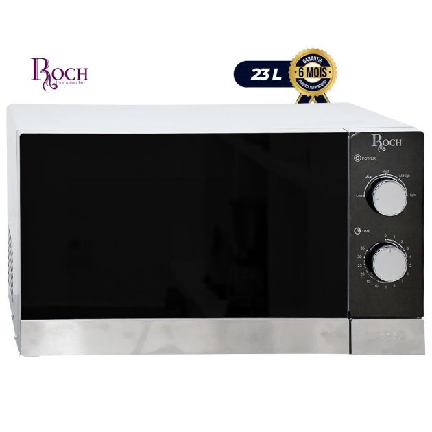Micro Onde Mécanique avec fonction de dégivrage en temps 23L - ROCH - RMW-23LP2M-B(S)
