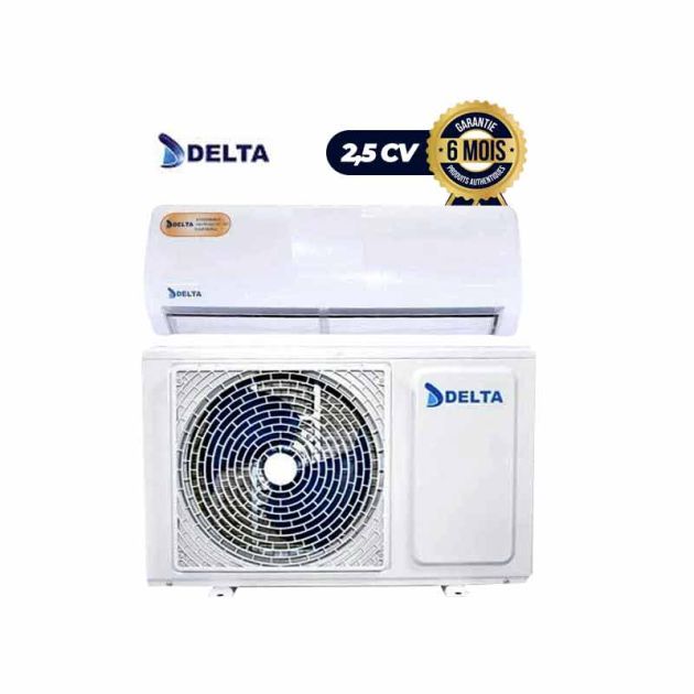 Climatiseur Split 2.5 Cv - DELTA 18000BTU - Blanc